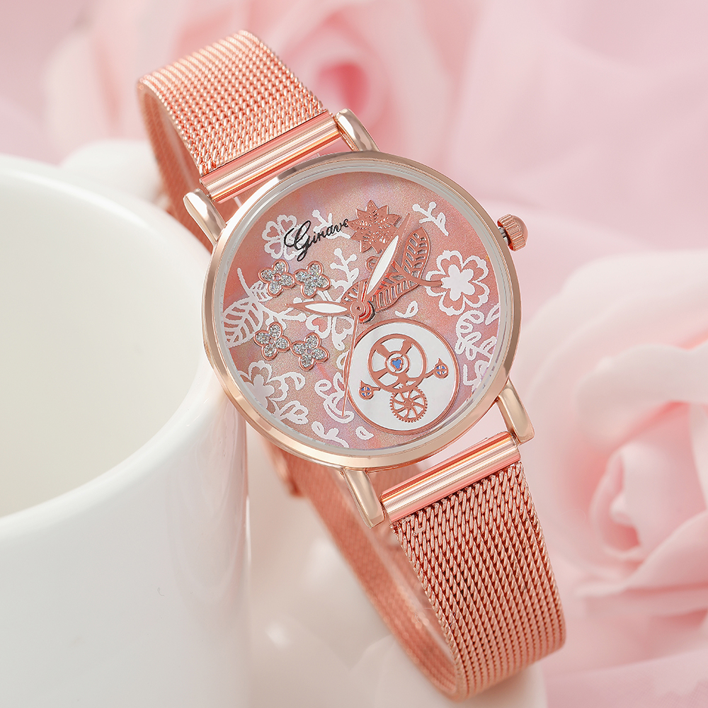 Fashion Flower Buckle Quartz Women's Watches display picture 3