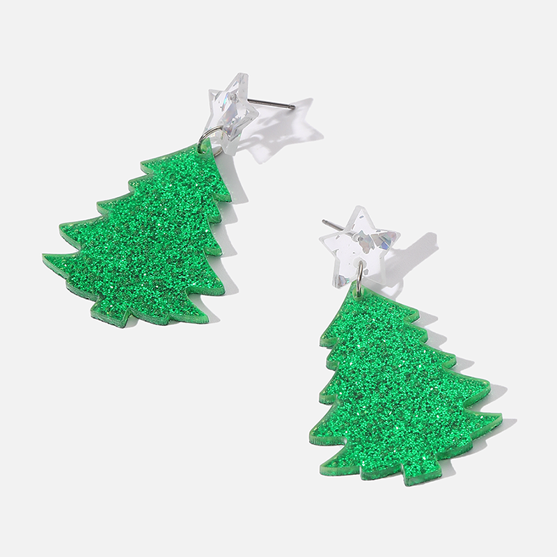 Fashion Christmas Tree Arylic Irregular Women's Drop Earrings 1 Pair display picture 3