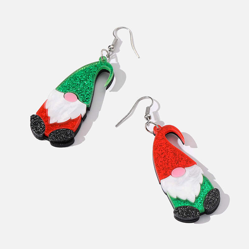 1 Pair Cute Santa Claus Irregular Arylic Drop Earrings display picture 1