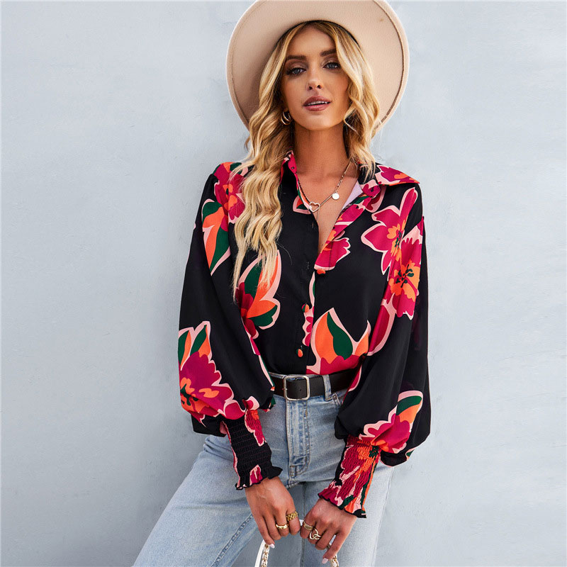 Women's Blouse Long Sleeve Blouses Fashion Printing display picture 3