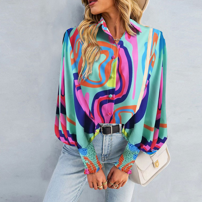 Women's Blouse Long Sleeve Blouses Fashion Printing display picture 1
