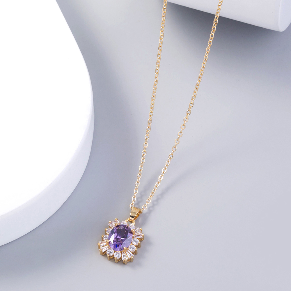 Simple Style Water Droplets Heart Shape Copper Inlay Zircon Pendant Necklace 1 Piece display picture 23