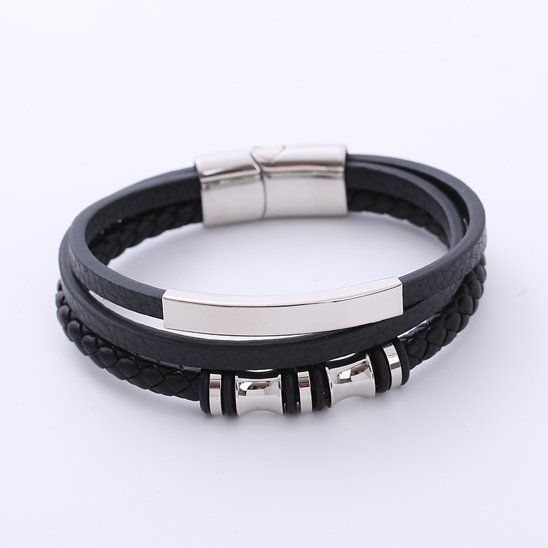 Style Vintage Simple Acier Inoxydable Ceinture Tissée Bracelets 1 Pièce display picture 1