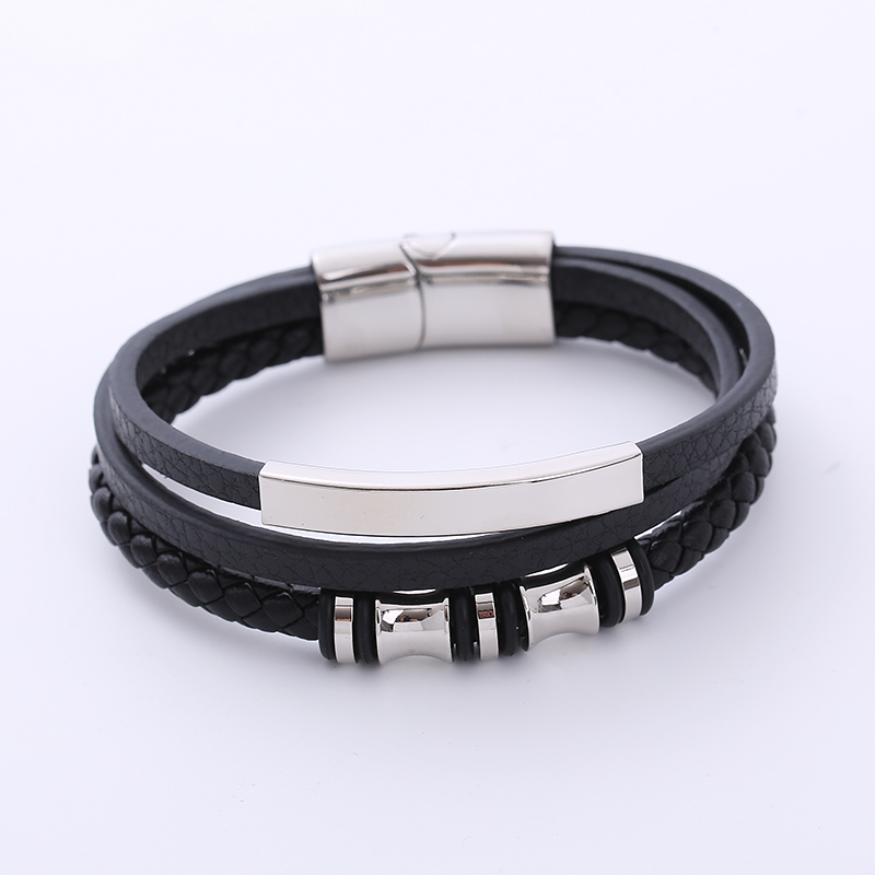 Vintage Style Simple Stainless Steel Woven Belt Bracelets 1 Piece display picture 1