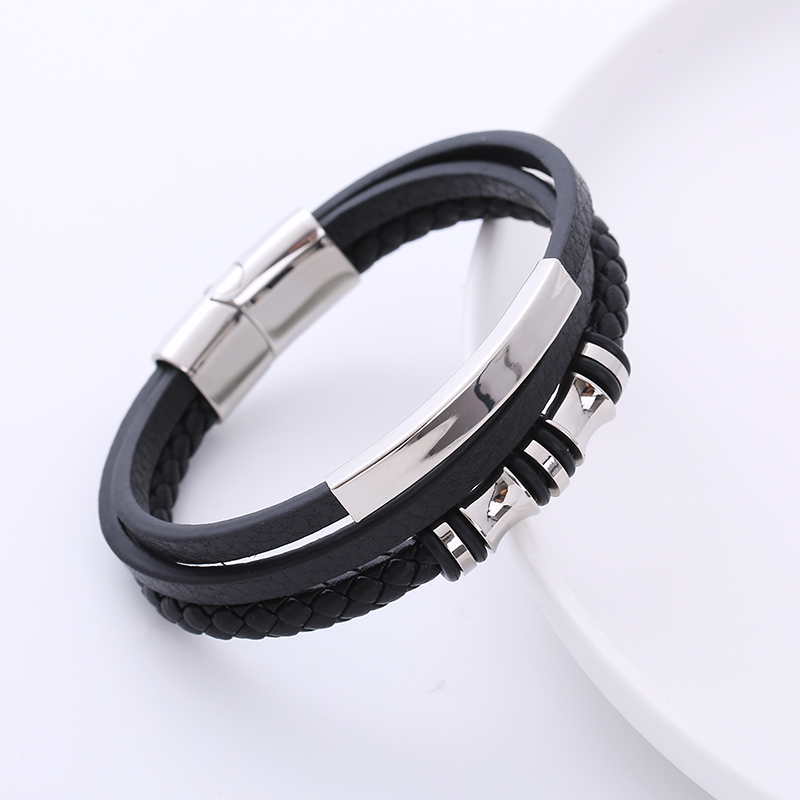 Style Vintage Simple Acier Inoxydable Ceinture Tissée Bracelets 1 Pièce display picture 4