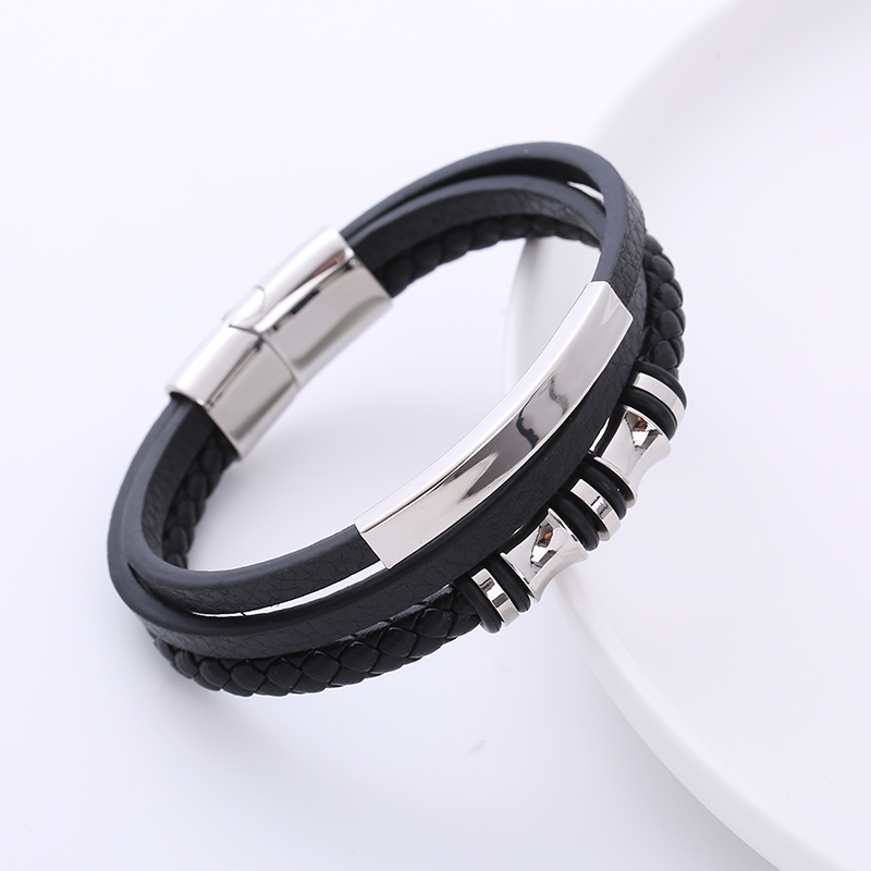 Vintage Style Simple Stainless Steel Woven Belt Bracelets 1 Piece display picture 4