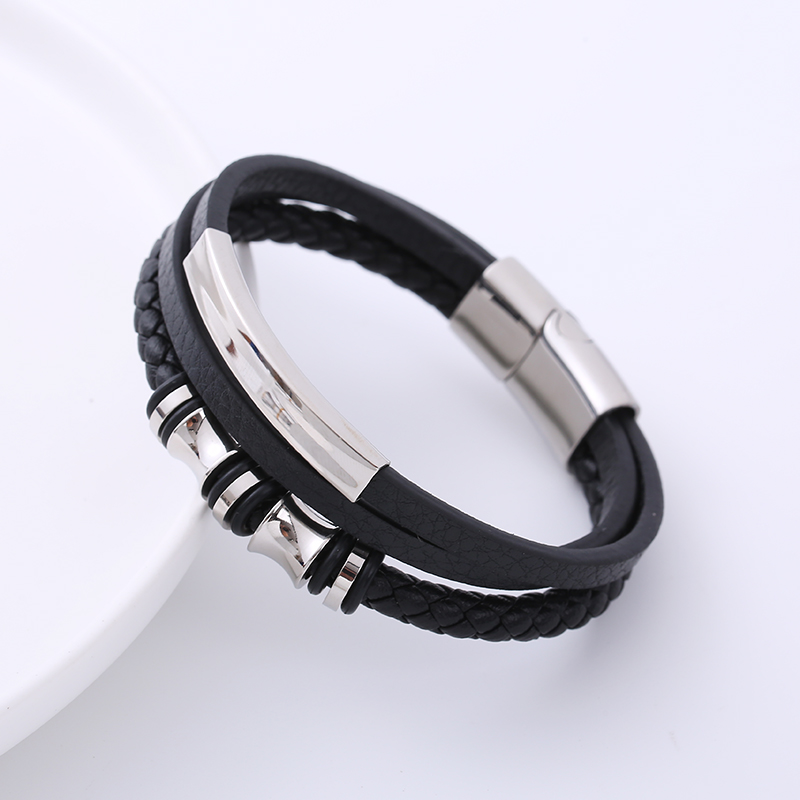 Vintage Style Simple Stainless Steel Woven Belt Bracelets 1 Piece display picture 3