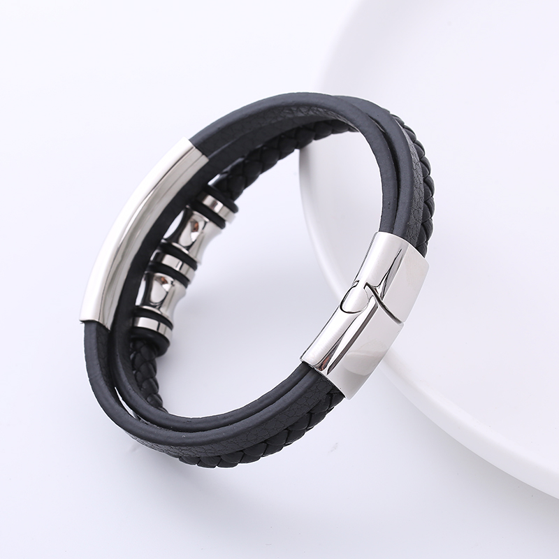 Vintage Style Simple Stainless Steel Woven Belt Bracelets 1 Piece display picture 5