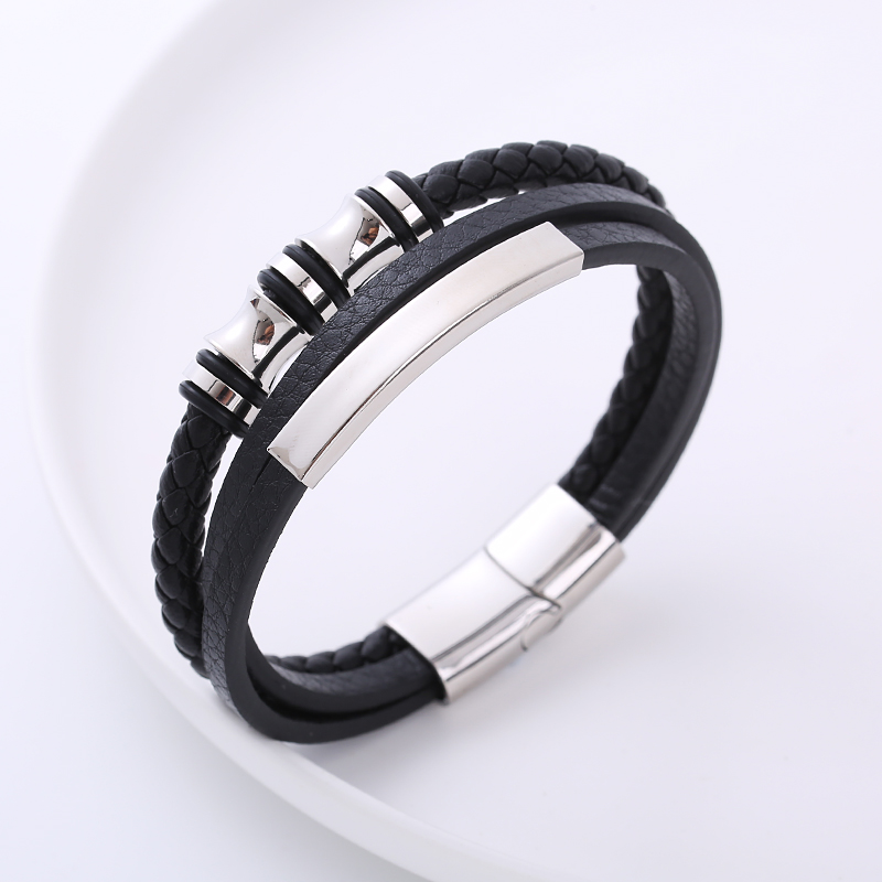 Vintage Style Simple Stainless Steel Woven Belt Bracelets 1 Piece display picture 6