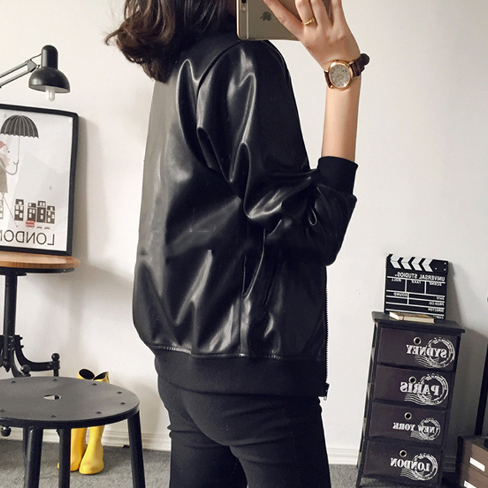 Damen Mode Einfache Stil Einfarbig Reiß Verschluss Mantel Jacke display picture 2