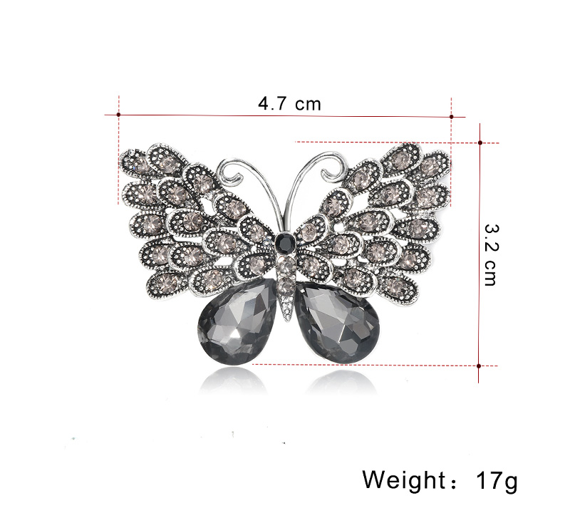 Luxurious Butterfly Alloy Inlay Rhinestones Glass Women's Brooches display picture 1