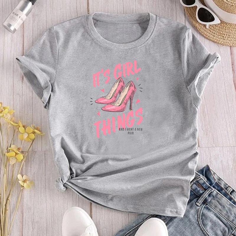 Unisex T-shirt Short Sleeve T-shirts Printing Casual Letter Shoe display picture 3