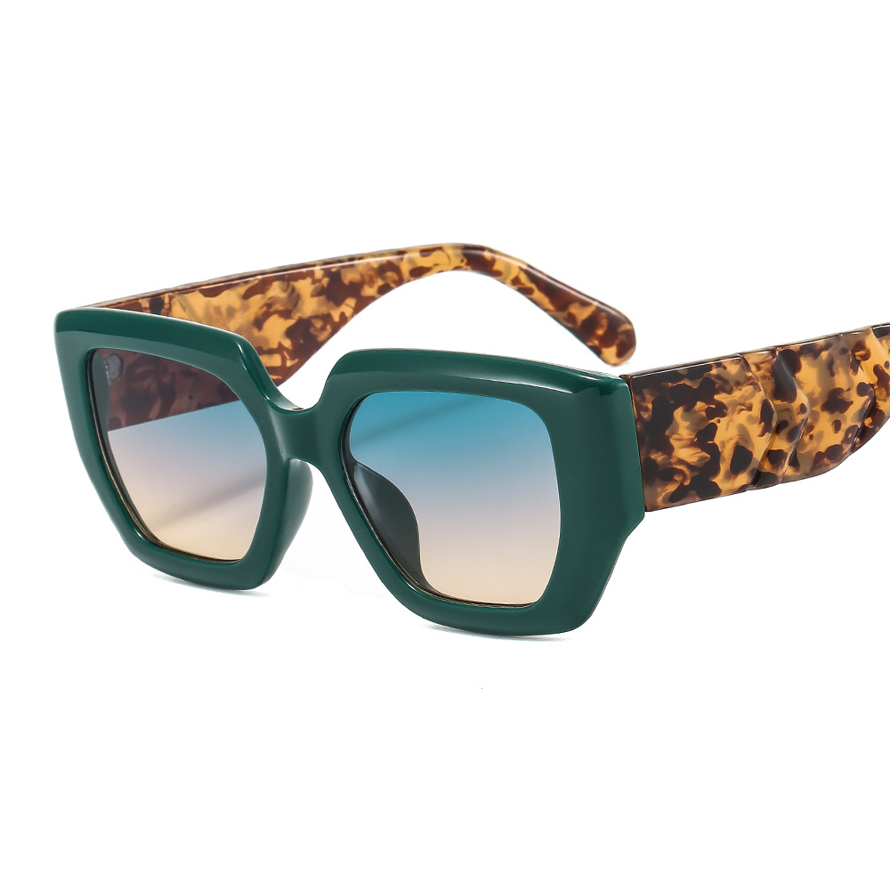Retro Leopard Ac Cat Eye Patchwork Full Frame Women's Sunglasses display picture 10