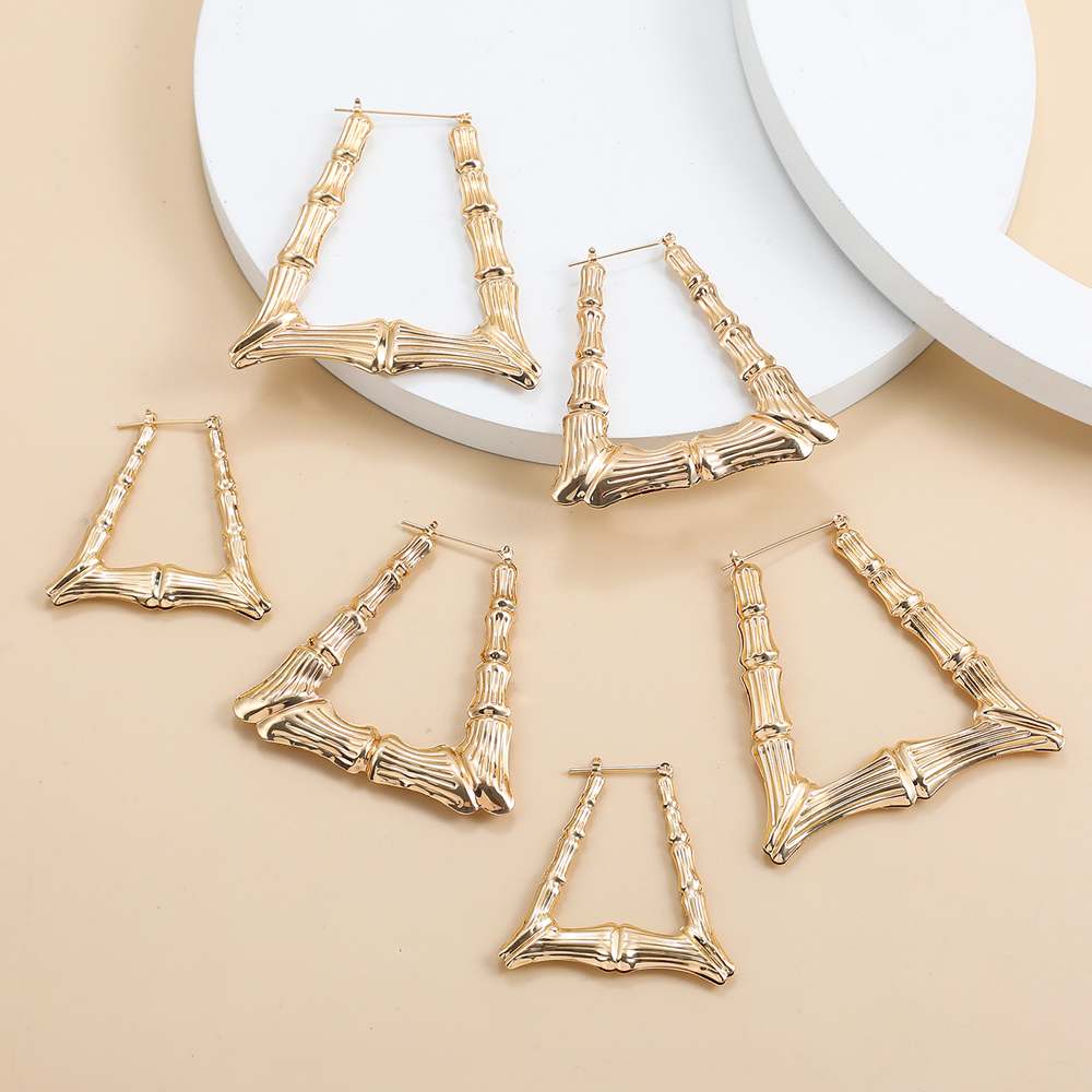 Basic Trapezoid Alloy Plating Women's Earrings 1 Pair display picture 1