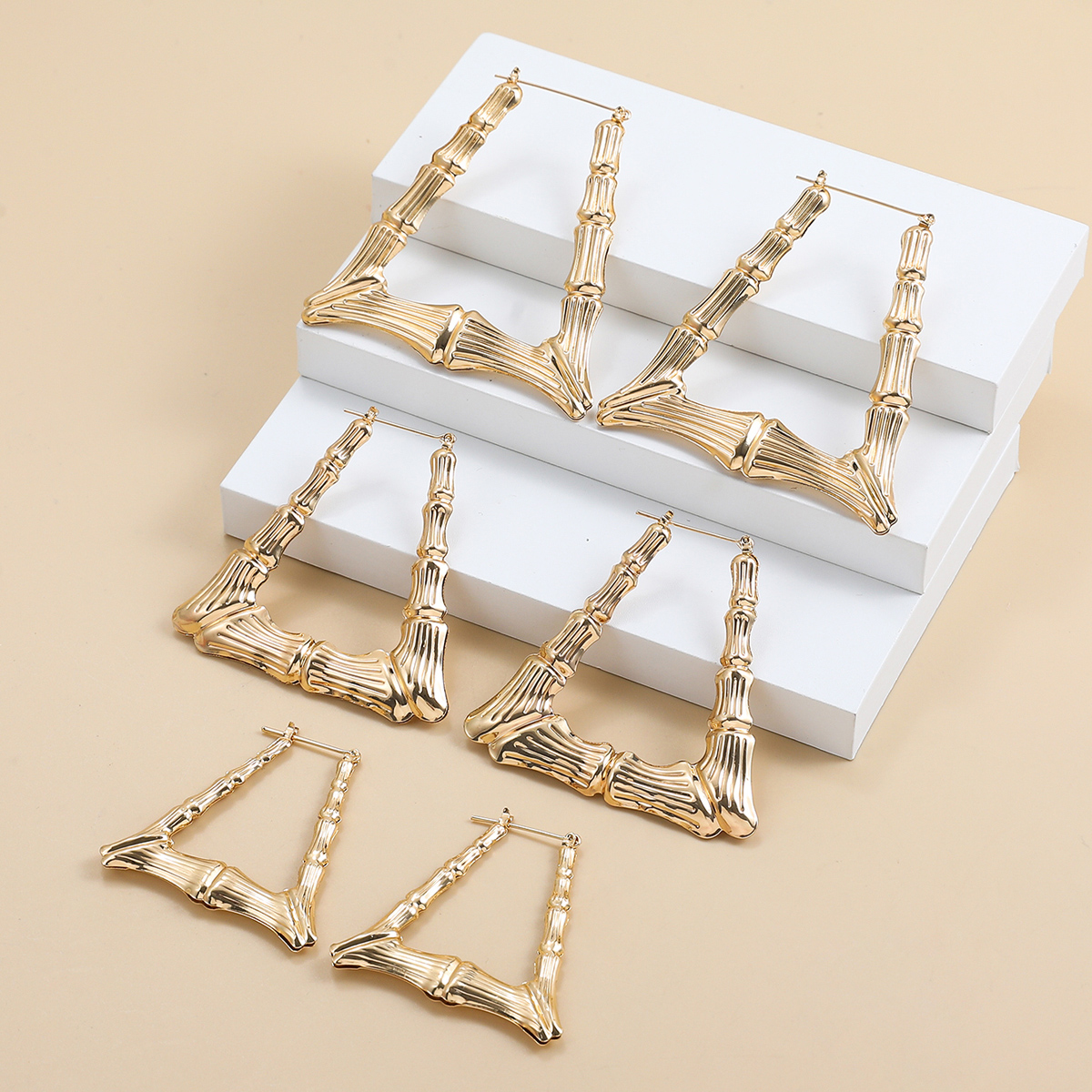 Basic Trapezoid Alloy Plating Women's Earrings 1 Pair display picture 3