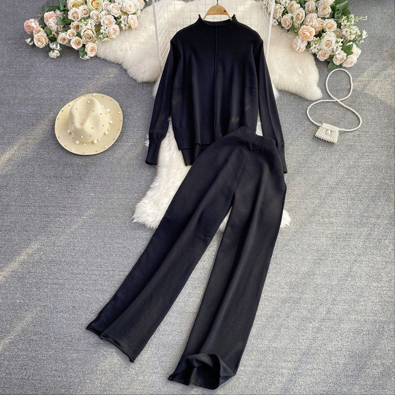 Women's Casual Solid Color Knit Pants Sets display picture 3