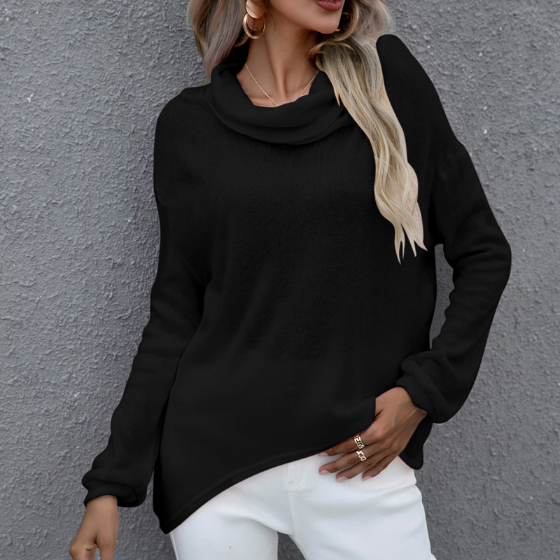 Fashion Solid Color Knitted Fabric Turtleneck Long Sleeve Regular Sleeve Sweater display picture 3