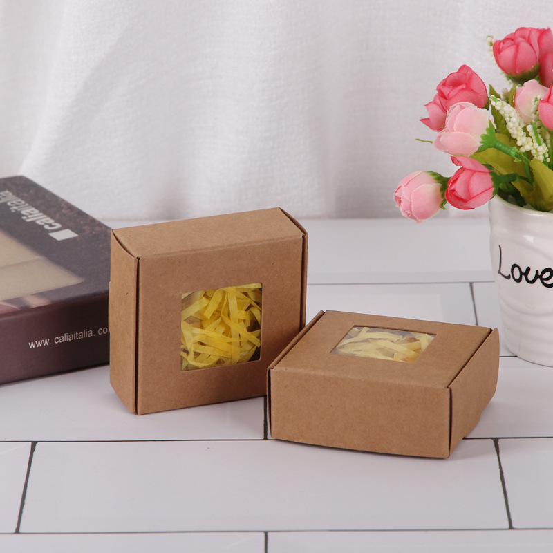 Simple Style Solid Color Kraft Paper Paper Box 1 Piece display picture 3