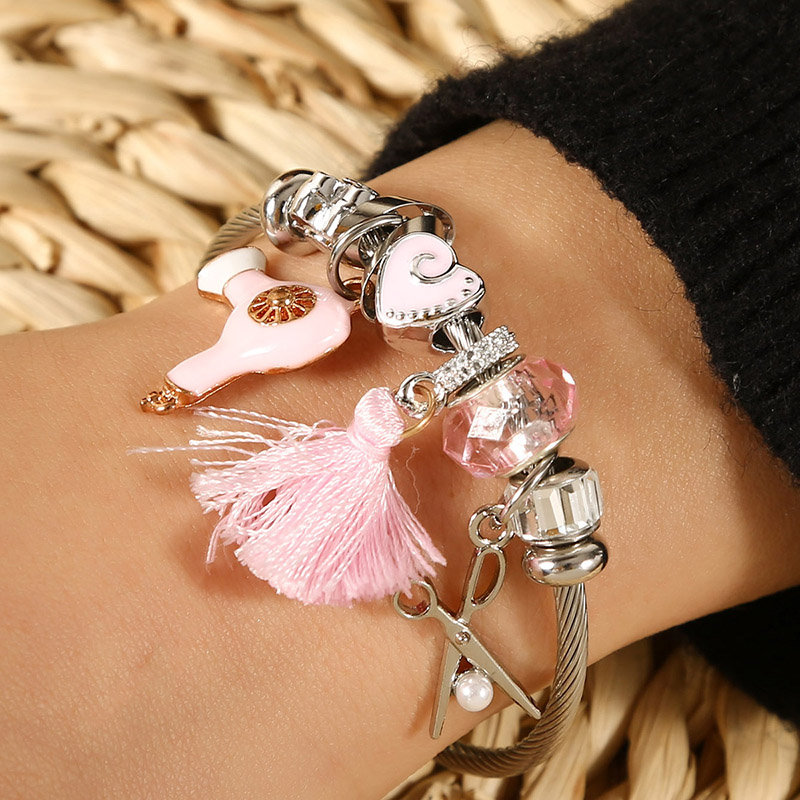 Casual Starfish Cat Butterfly Stainless Steel Inlay Rhinestones Bangle 1 Piece display picture 7