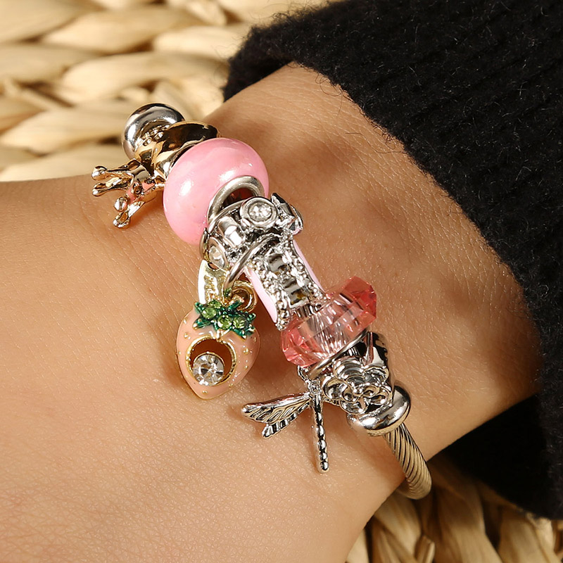 Casual Starfish Cat Butterfly Stainless Steel Inlay Rhinestones Bangle 1 Piece display picture 10