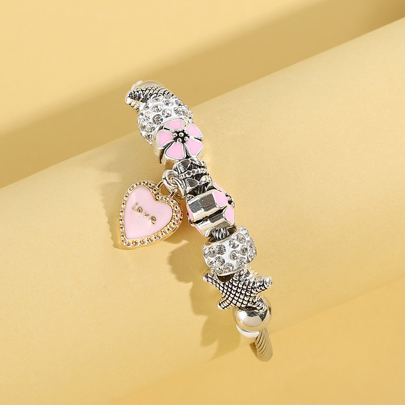 Casual Starfish Cat Butterfly Stainless Steel Inlay Rhinestones Bangle 1 Piece display picture 14