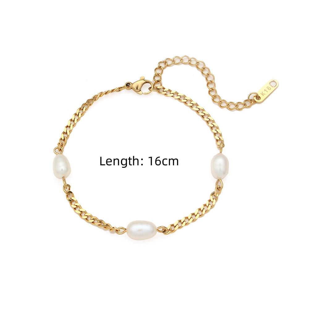 Fashion Geometric Stainless Steel No Inlaid Gold Plated Bracelets display picture 7