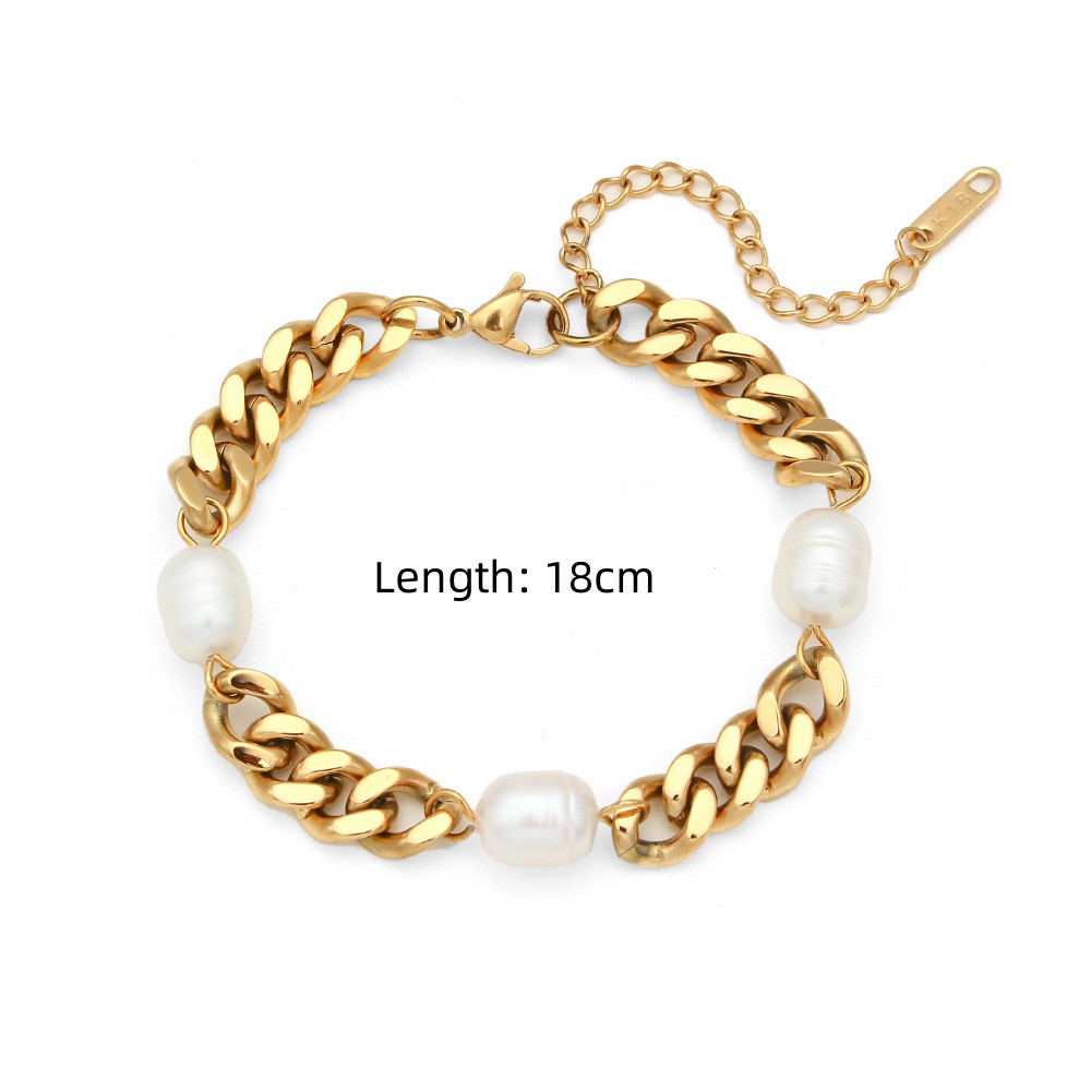 Fashion Geometric Stainless Steel No Inlaid Gold Plated Bracelets display picture 6