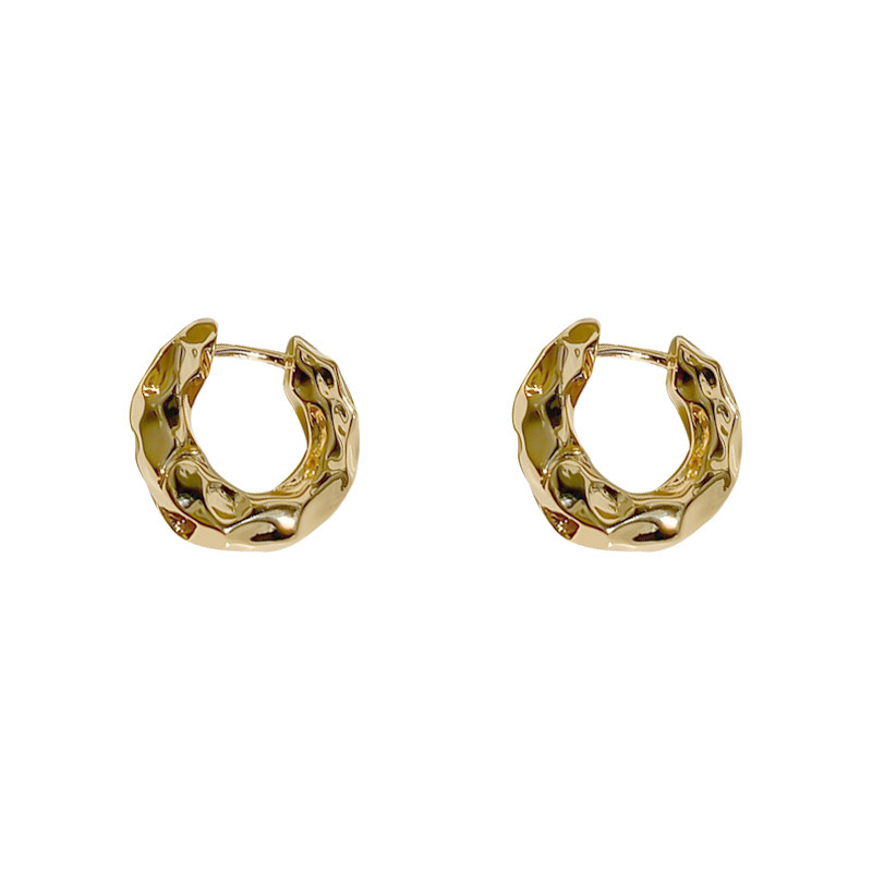 Simple Style Geometric Alloy Plating Women's Hoop Earrings 1 Pair display picture 1