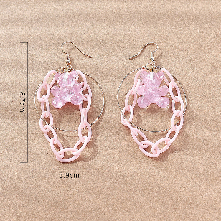 Fashion Bear Resin Women's Drop Earrings 1 Pair display picture 3