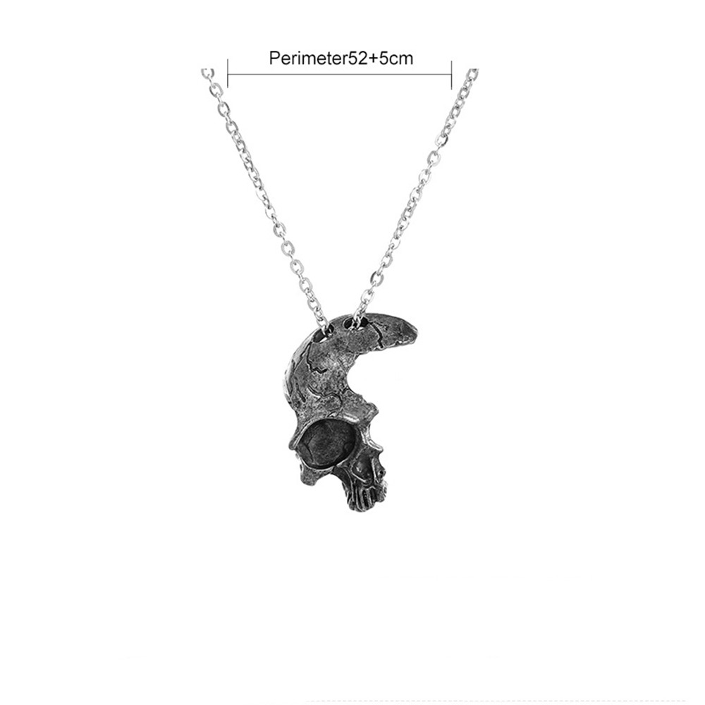 Punk Skull Alloy Hollow Out Unisex Pendant Necklace 1 Piece display picture 2