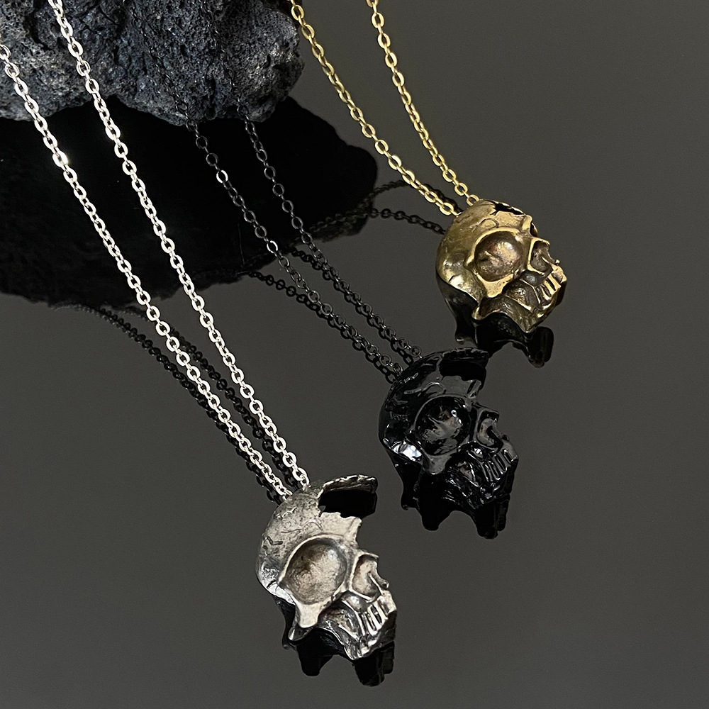 Punk Skull Alloy Hollow Out Unisex Pendant Necklace 1 Piece display picture 4
