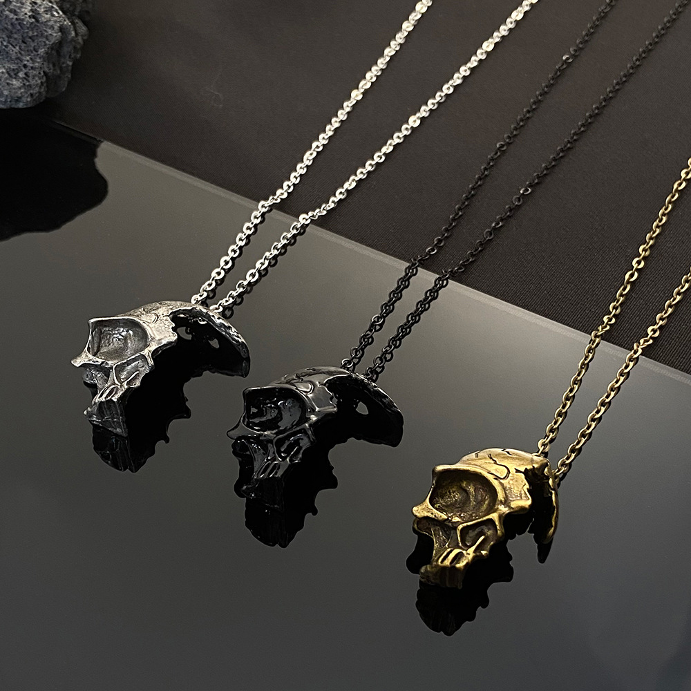 Punk Skull Alloy Hollow Out Unisex Pendant Necklace 1 Piece display picture 5