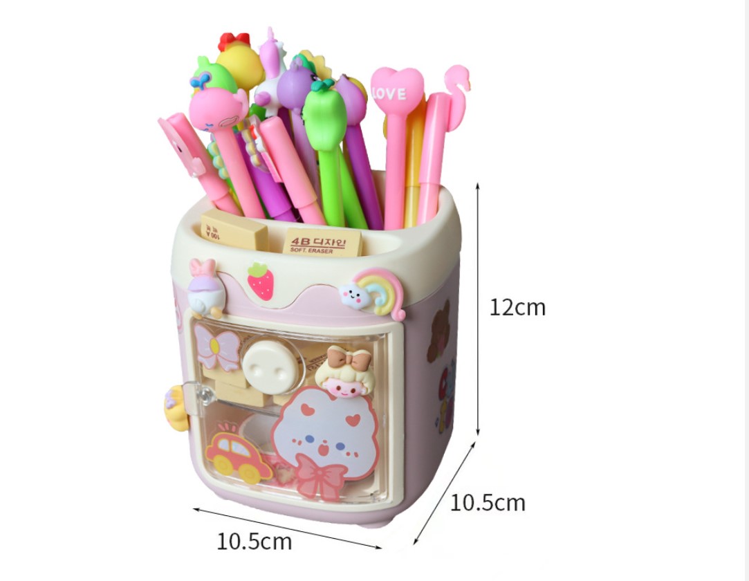 Cute Cartoon Large Capacity Storage Box Student Stationery Pen Holder display picture 1