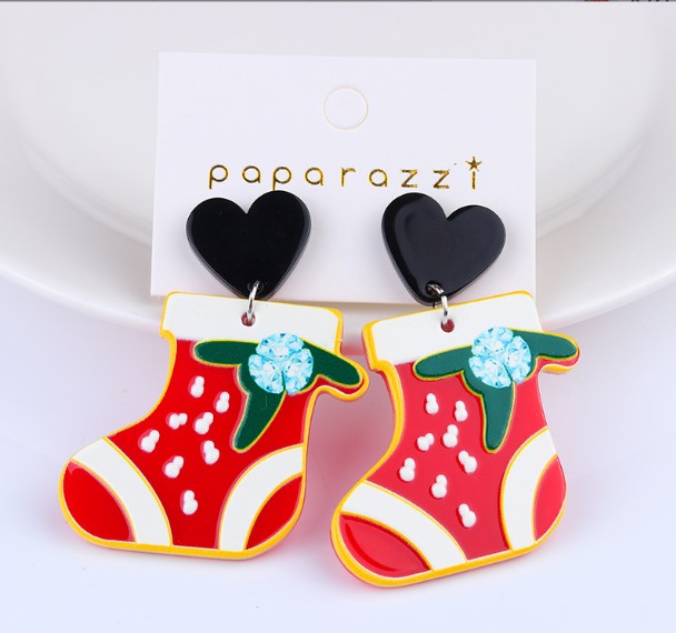 Fashion Christmas Tree Santa Claus Letter Arylic Stoving Varnish Women's Drop Earrings 1 Pair display picture 1