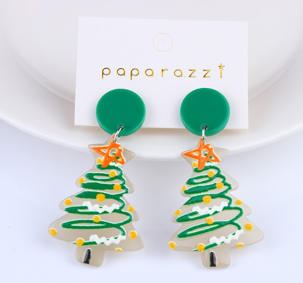Fashion Christmas Tree Santa Claus Letter Arylic Stoving Varnish Women's Drop Earrings 1 Pair display picture 2