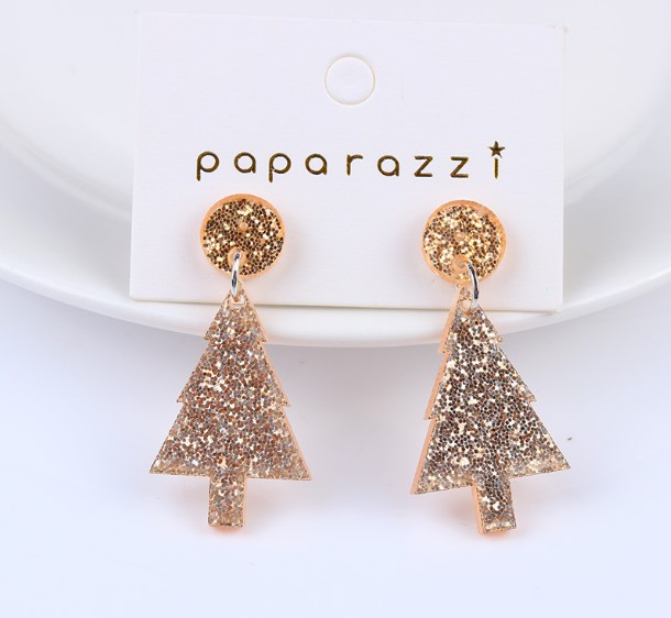 Moda Árbol De Navidad Papá Noel Letra Arílico Barniz De Estufa Mujeres Pendientes De Gota 1 Par display picture 5