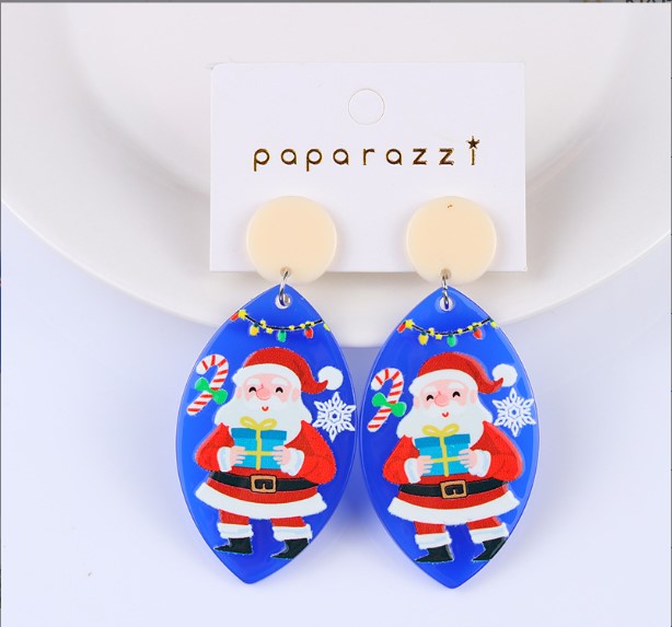 Fashion Christmas Tree Santa Claus Letter Arylic Stoving Varnish Women's Drop Earrings 1 Pair display picture 9