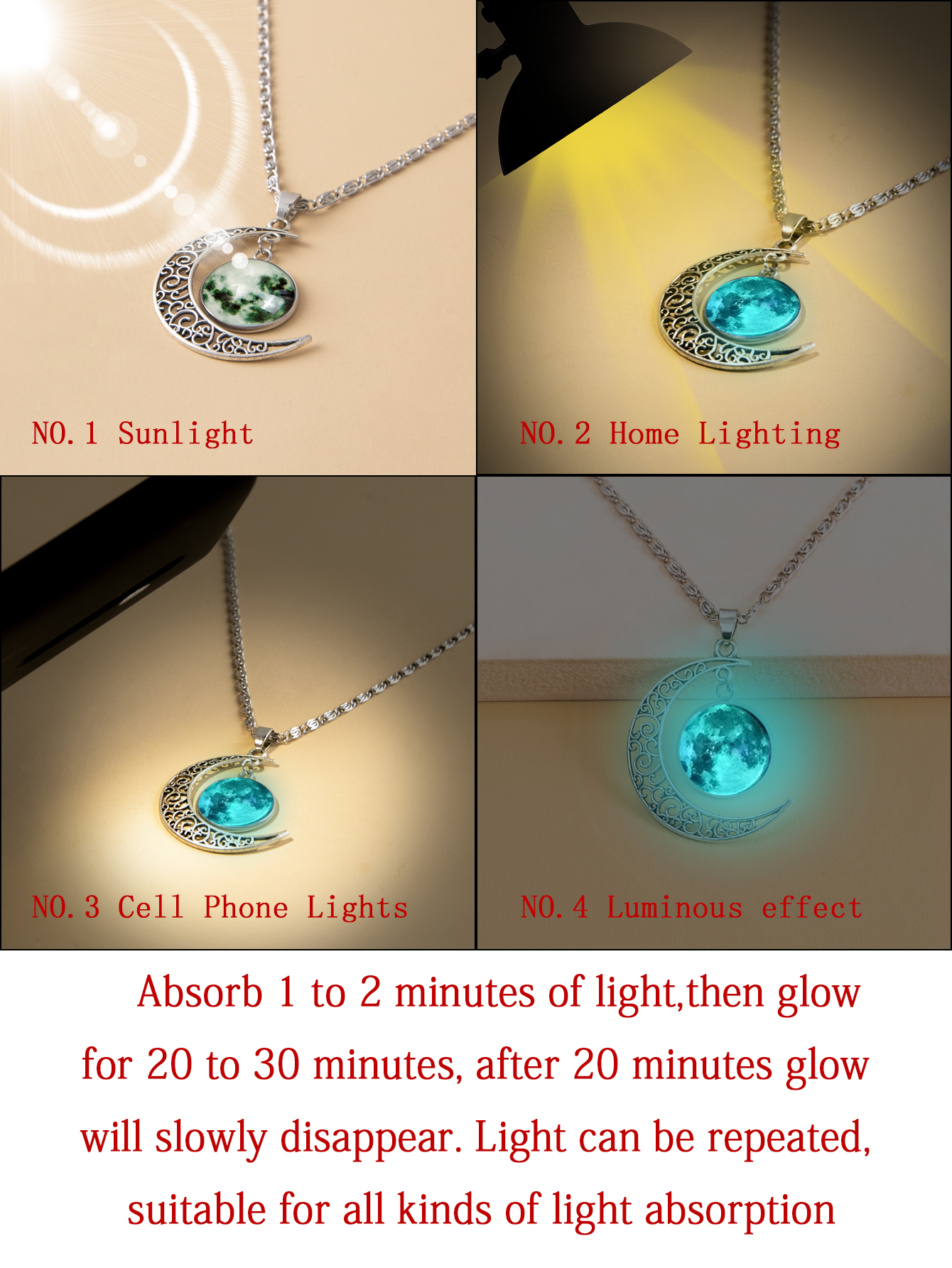 Fashion Geometric Alloy Glass Luminous Gem Unisex Pendant Necklace 1 Piece display picture 2