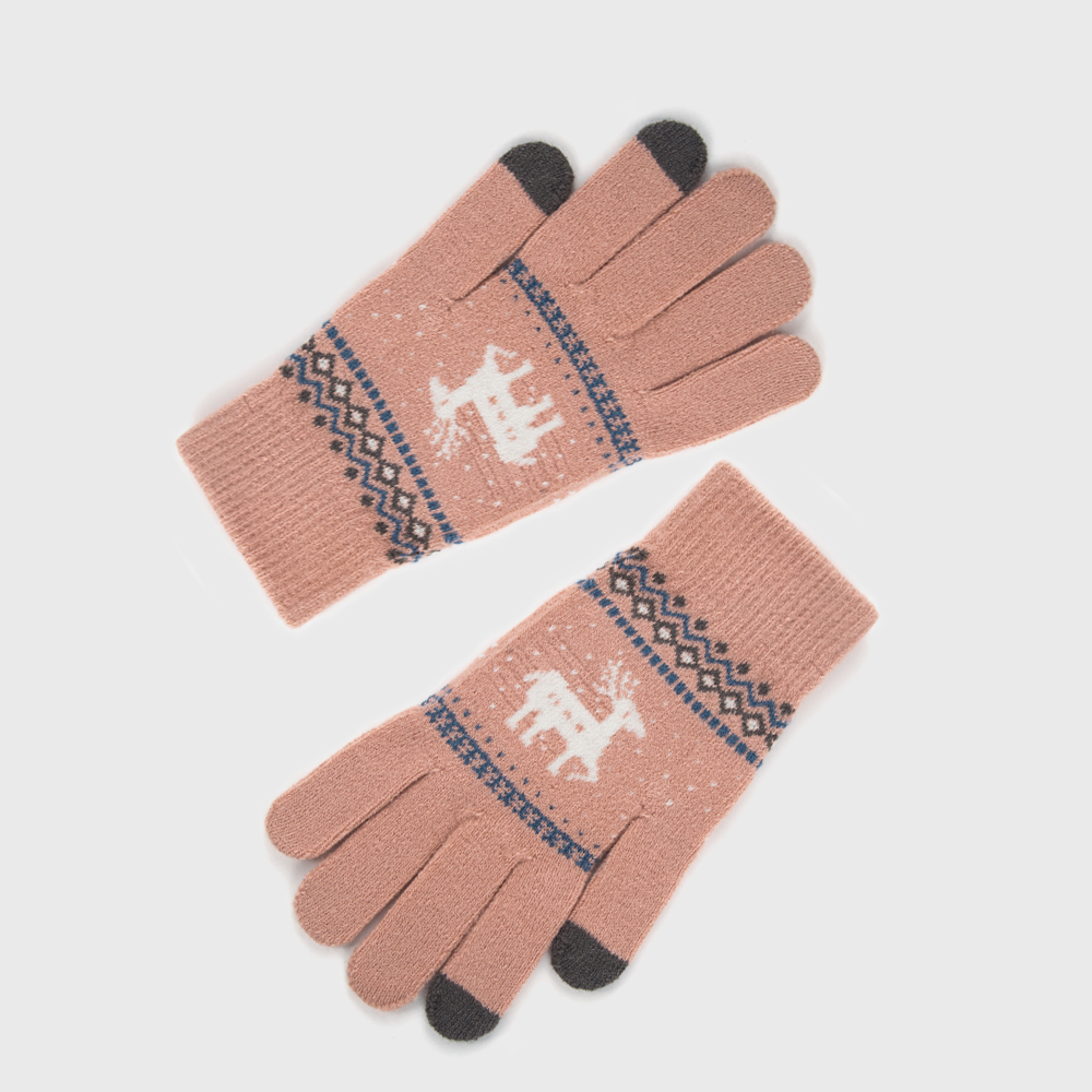 Unisex Fashion Elk Knit Warm Gloves 1 Pair display picture 2