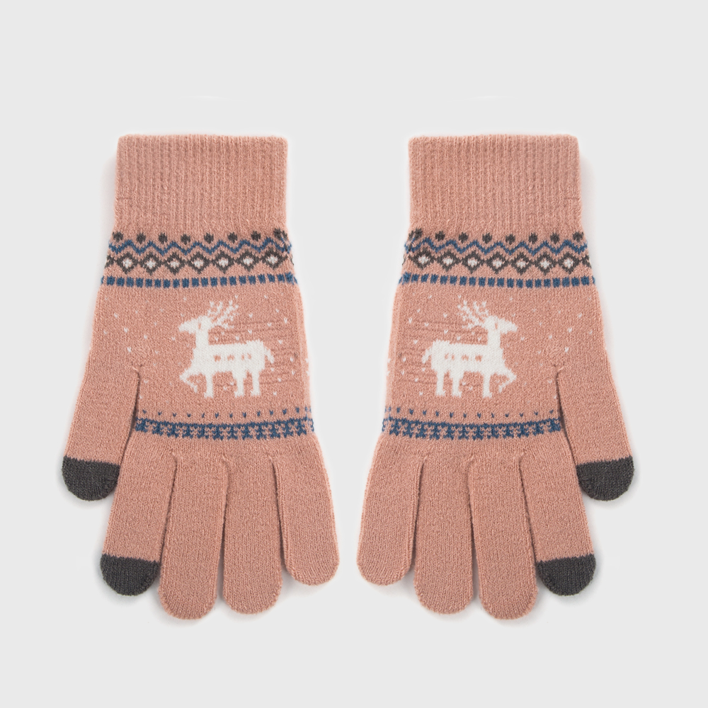 Unisex Fashion Elk Knit Warm Gloves 1 Pair display picture 3
