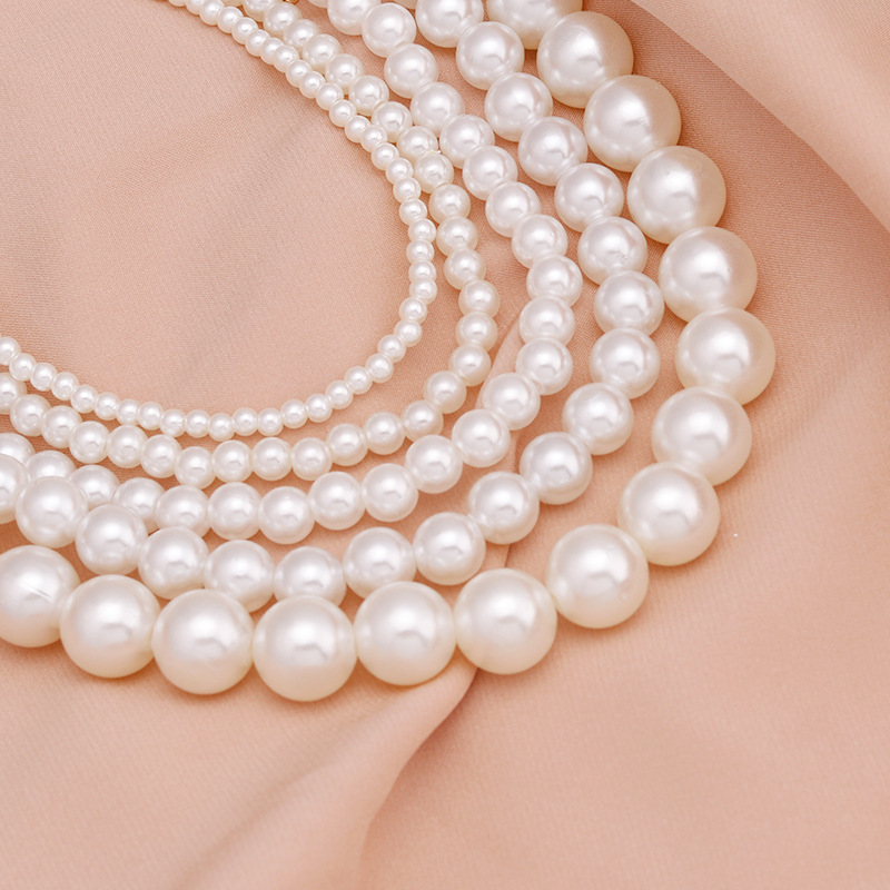 Moda Color Sólido Perla Artificial Mujeres Collar 1 Pieza display picture 8