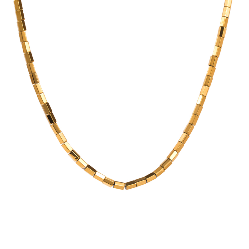 Vintage-stil Geometrisch Titan Stahl Überzug Vergoldet Halskette 1 Stück display picture 5