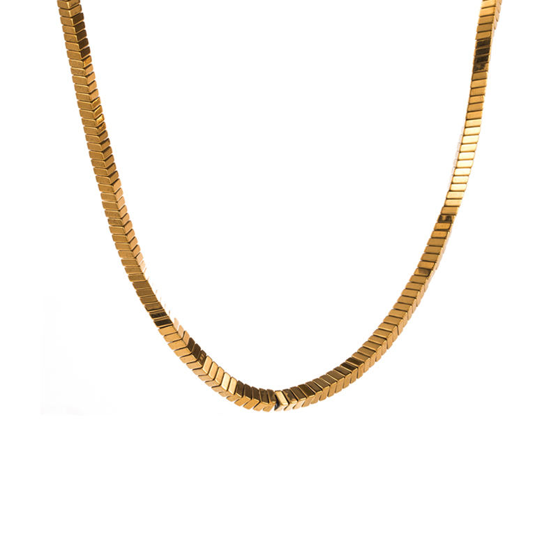Vintage-stil Geometrisch Titan Stahl Überzug Vergoldet Halskette 1 Stück display picture 6