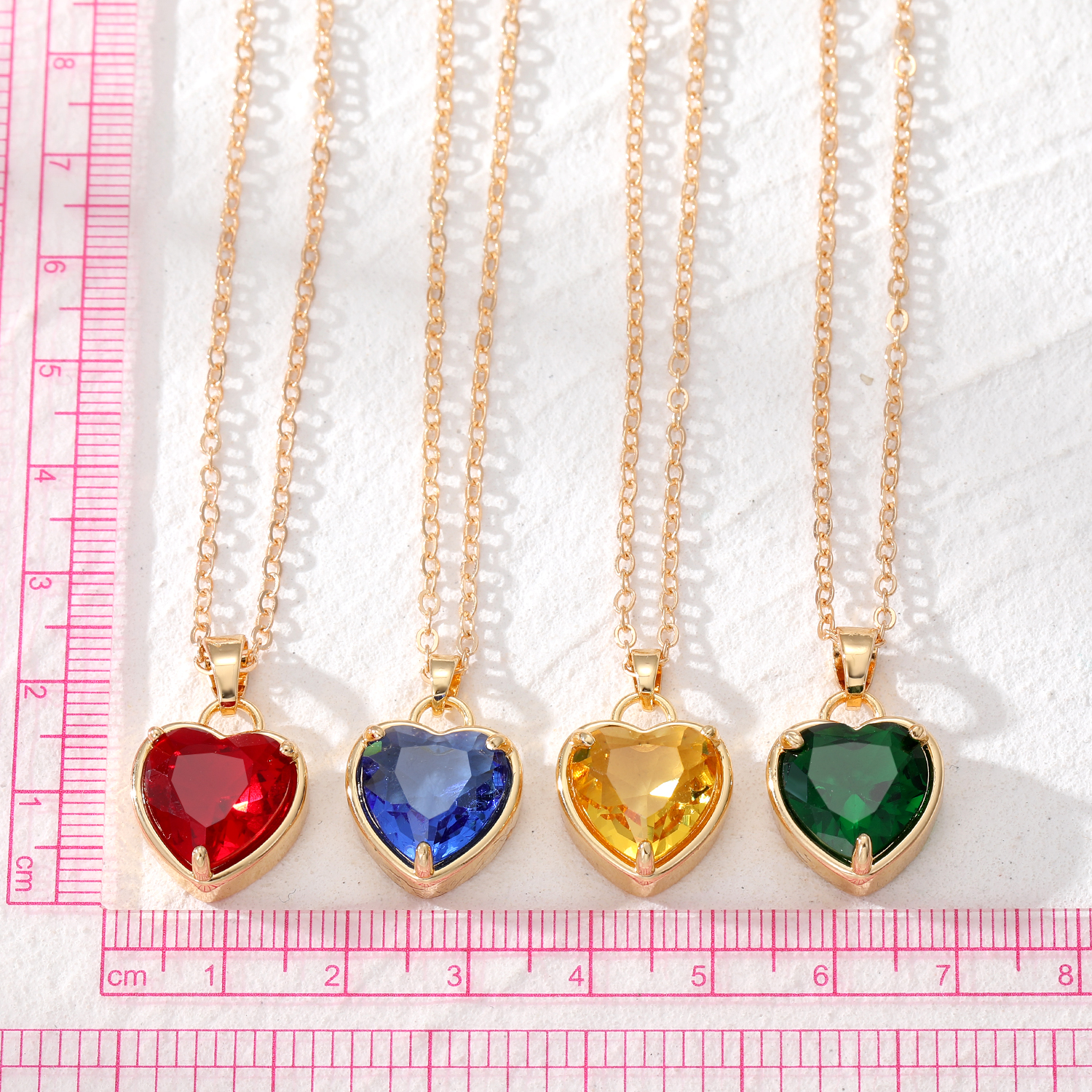 Fashion Heart Shape Alloy Inlay Glass Women's Pendant Necklace 1 Piece display picture 10
