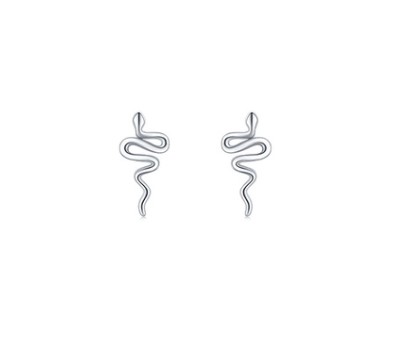 1 Paire Style Cool Serpent Polissage Argent Boucles D'oreilles display picture 4