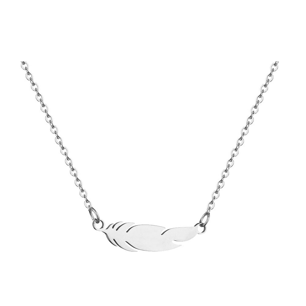Fashion Feather Stainless Steel Necklace 1 Piece display picture 2