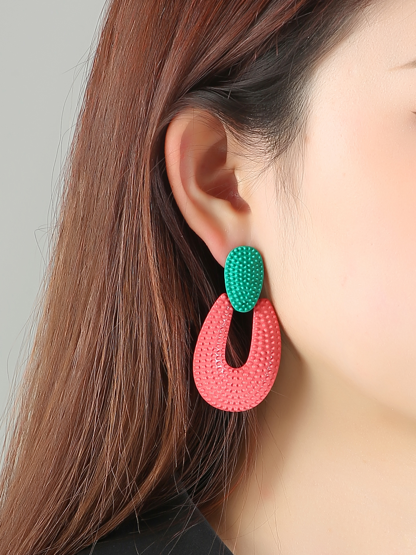 Fashion Color Block Alloy Women's Drop Earrings 1 Pair display picture 1