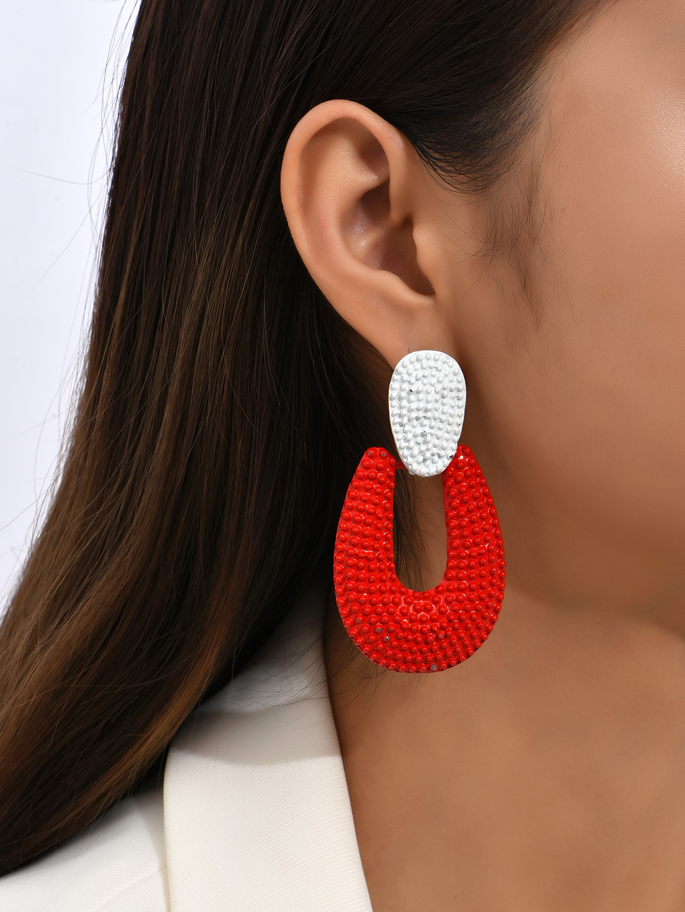 Fashion Color Block Alloy Women's Drop Earrings 1 Pair display picture 3