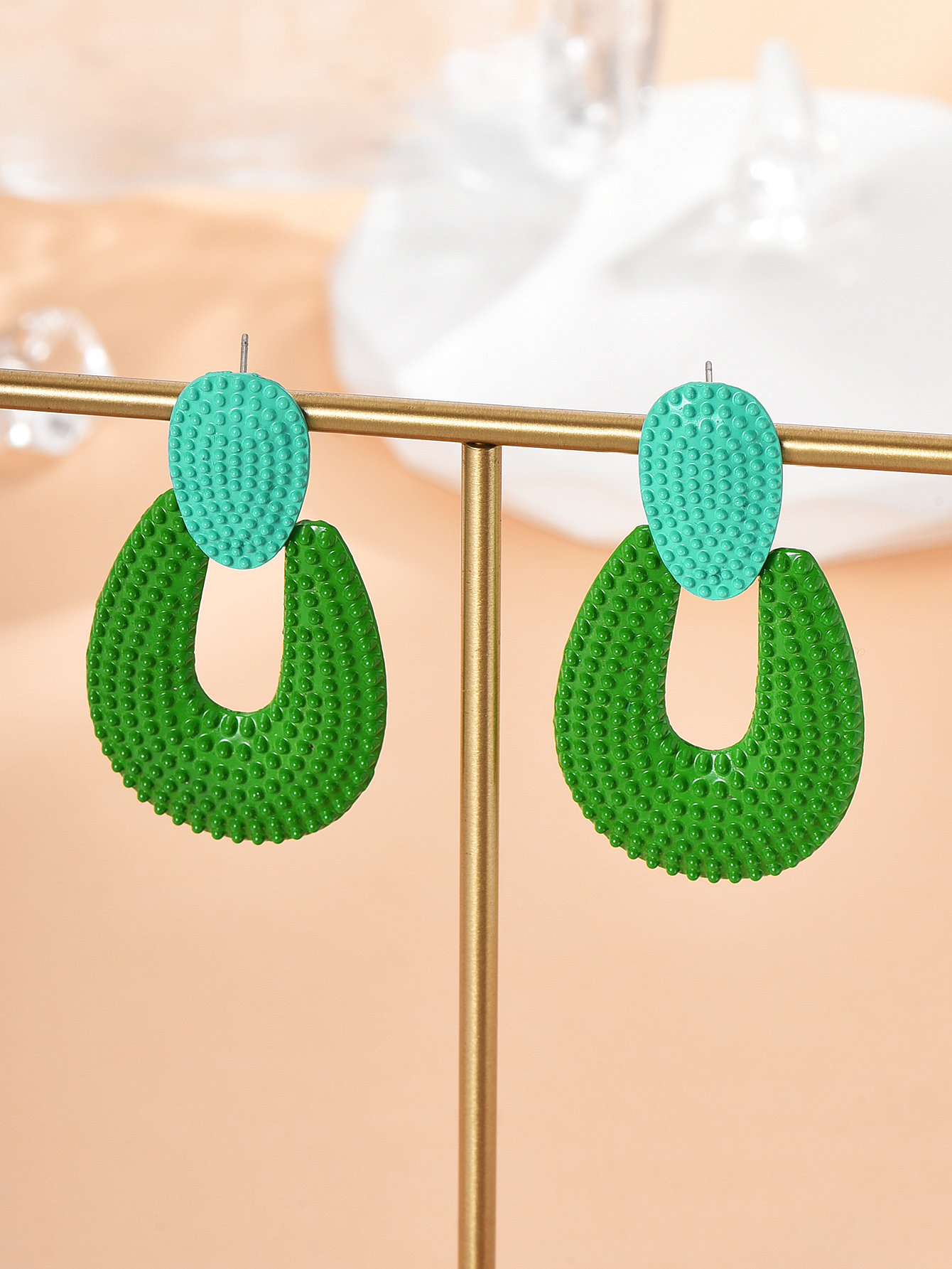 Fashion Color Block Alloy Women's Drop Earrings 1 Pair display picture 8