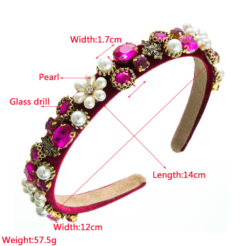 Ins Style Flower Imitation Pearl Inlaid Pearls Pearl Hair Band 1 Piece display picture 1